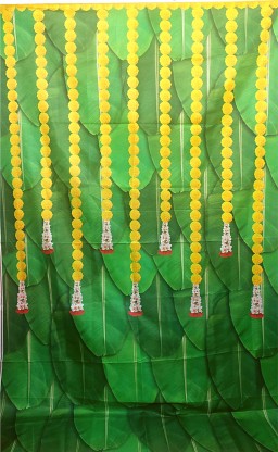 Epoojacart Backdrop decoration cloth for pooja Big Banana and Leaf design  Festival Decoration Tapestry Price in India  Buy Epoojacart Backdrop  decoration cloth for pooja Big Banana and Leaf design Festival Decoration